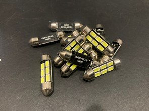 Лампа автомобильная светодиодная T11 12V 36MM 39MM 42MM белый свет SJ-5630-3606